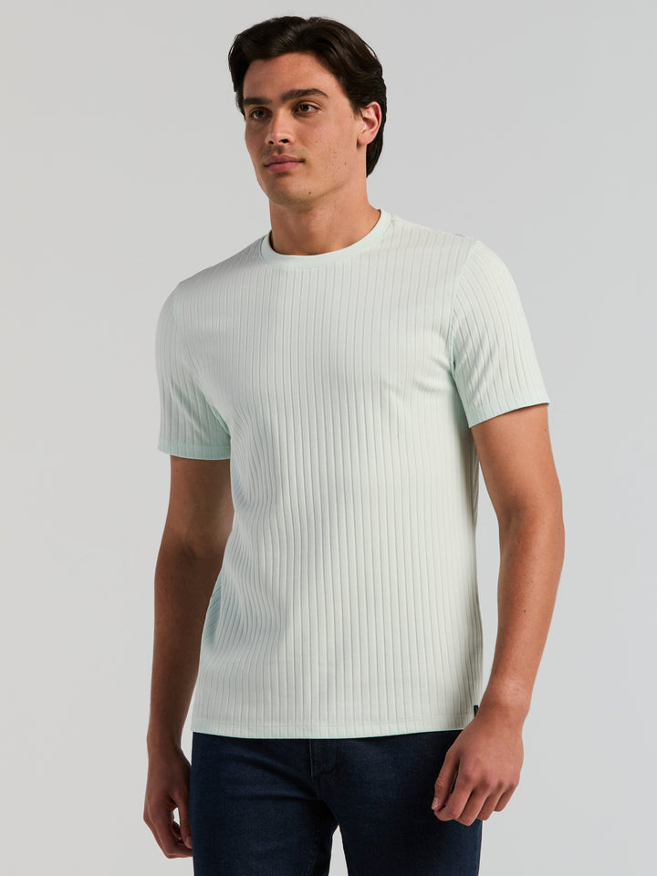 Ribbed Crew Neck Tee