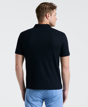 Quarter Zip Ribbed Polo (Dark Sapphire) 