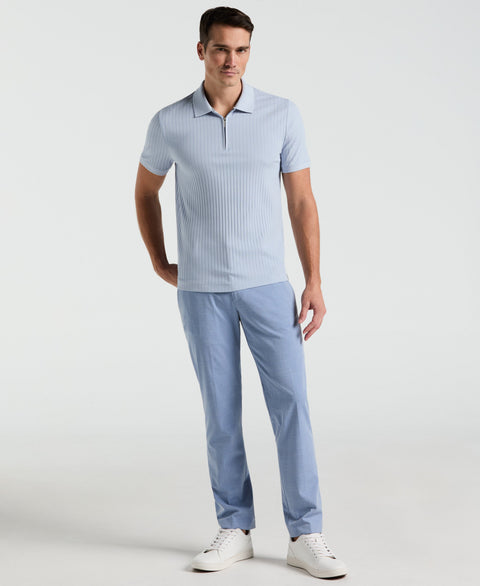 Quarter Zip Ribbed Polo (Kentucky Blue) 