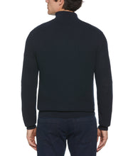 Ribbed Quarter Zip Sweater (Dark Sapphire) 