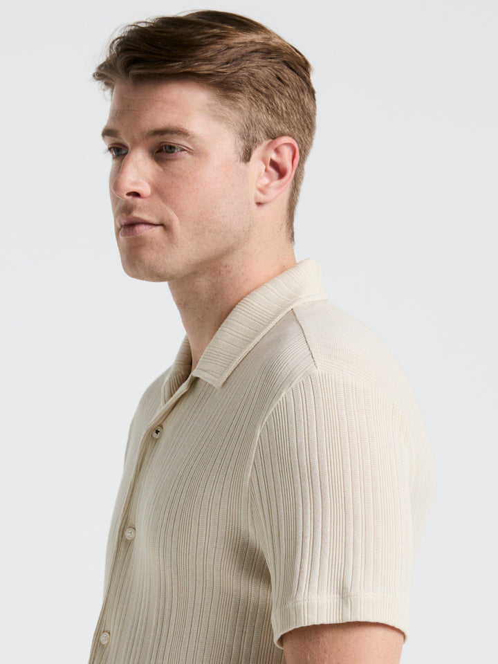 Ribbed Stripe Shirt (Castle Wall) 
