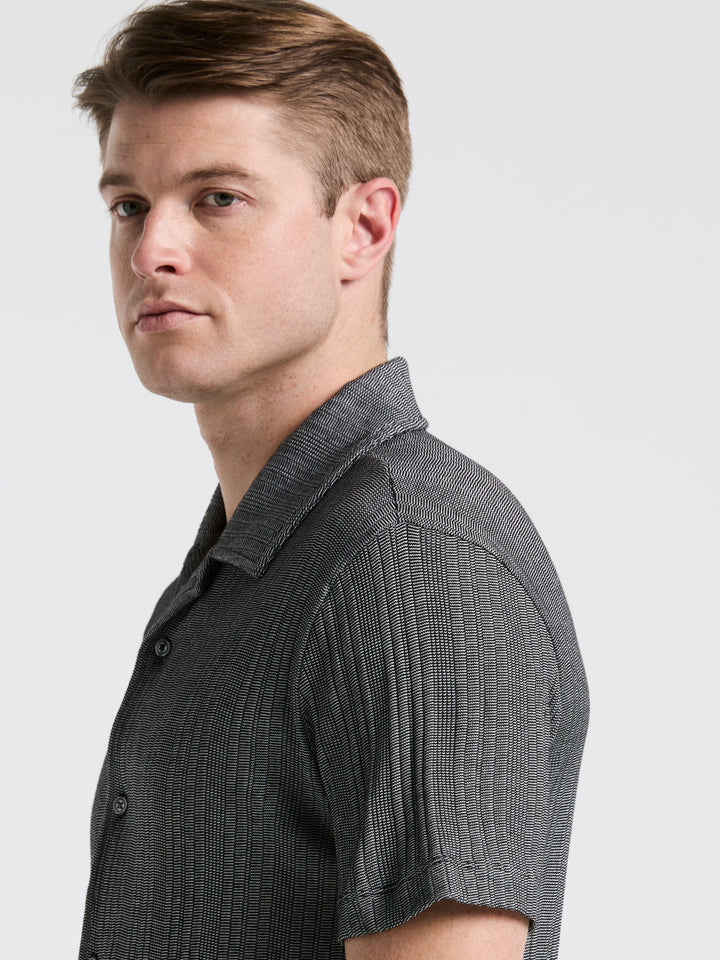 Ribbed Stripe Shirt (Black) 