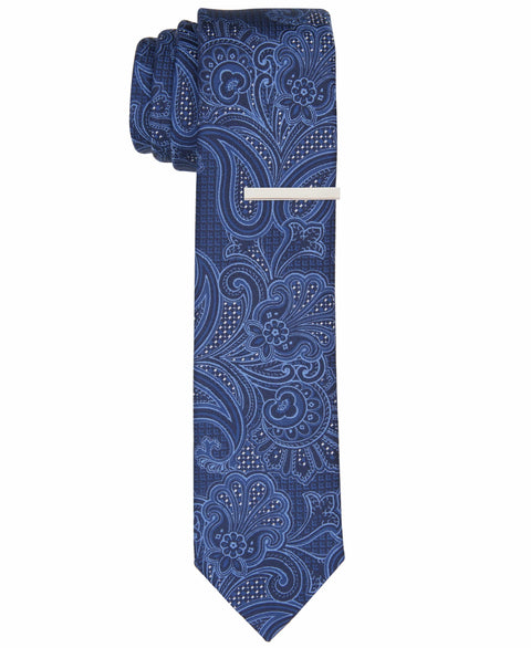 Robbins Paisley Blue Tie (Navy) 