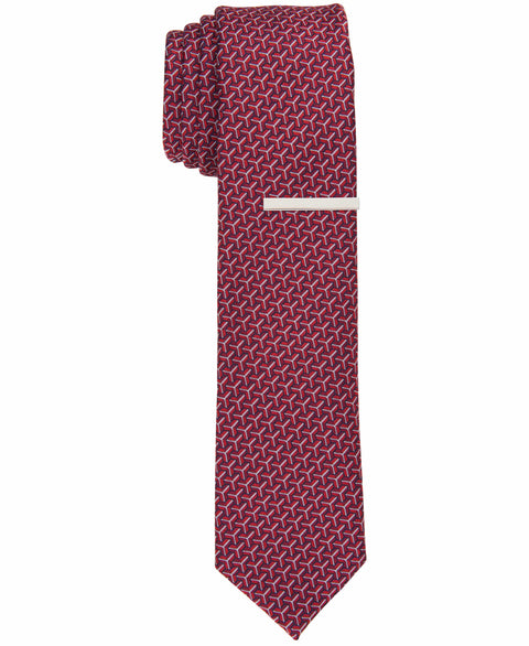 Rova Geo Slim Tie (Red) 