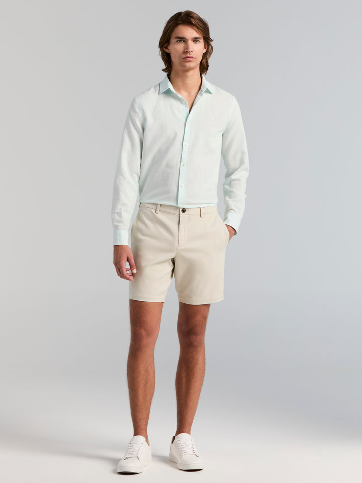 Cotton Sateen Anywhere Bermuda 8" Short (Moonstruck) 