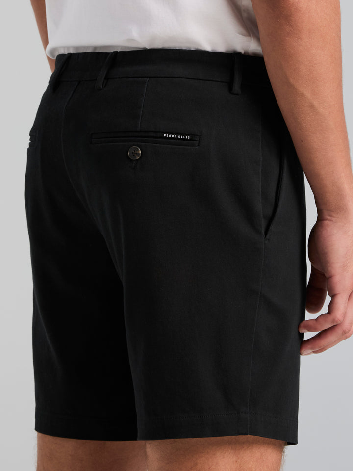 Cotton Sateen Anywhere Bermuda 8" Short (Caviar) 