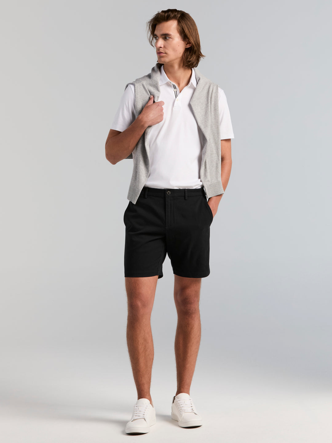 Cotton Sateen Anywhere Bermuda 8" Short (Caviar) 