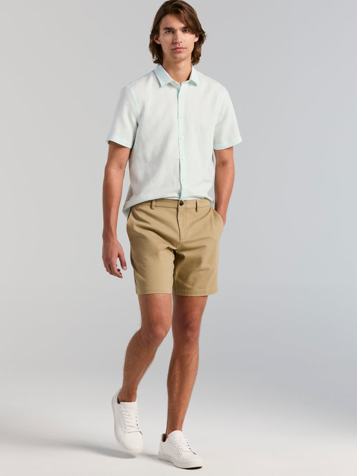 Cotton Sateen Anywhere Bermuda 8" Short (Elmwood) 