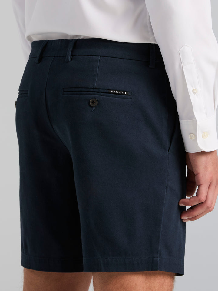 Cotton Sateen Anywhere Bermuda 8" Short (Dark Sapphire) 