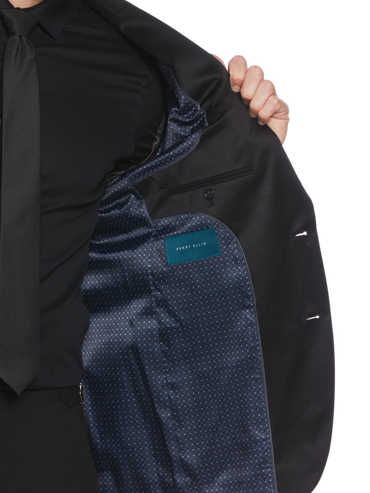Tux Jacket with Satin Piecing (Black) 