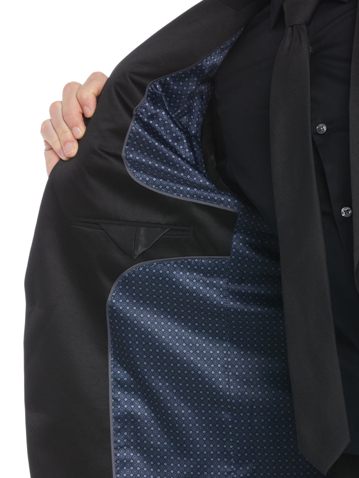 Tux Jacket with Satin Piecing (Black) 
