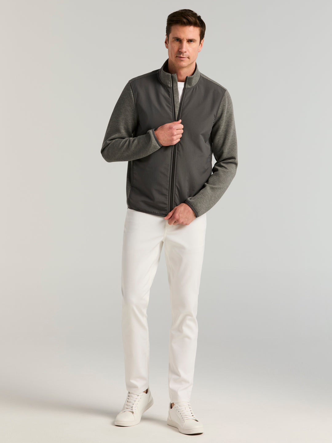 Scuba Mock Full Zip Shirt (Magnet Htr) 