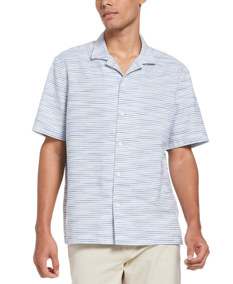 Seersucker Camp Shirt (Dark Sapphire) 