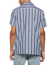 Short Sleeve Striped Shirt (Dark Sapphire) 
