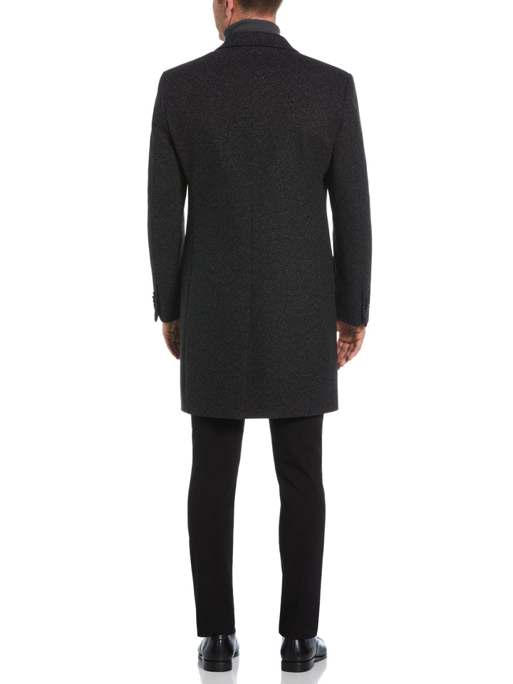 Ezra Single Breasted 3 Button Overcoat (Dark Charcoal) 