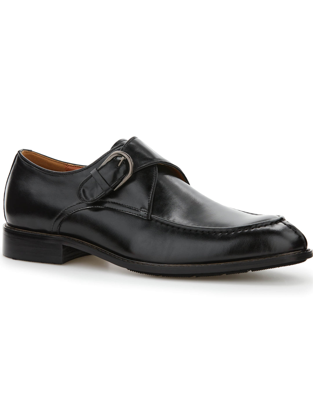 Single Monk Strap Dress Shoe (Black) 