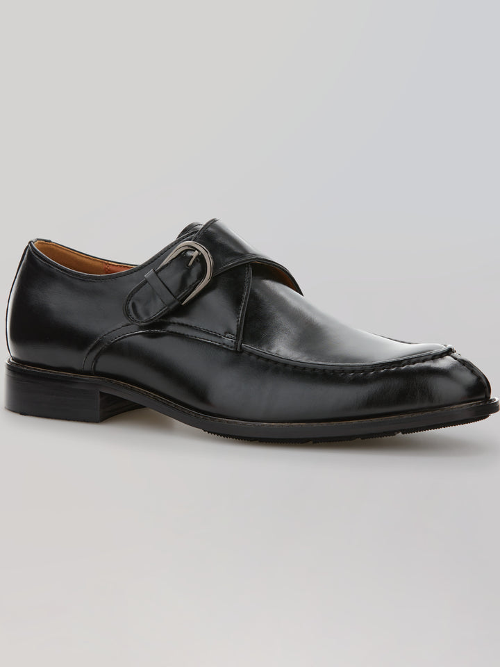 Single Monk Strap Dress Shoe (Black) 