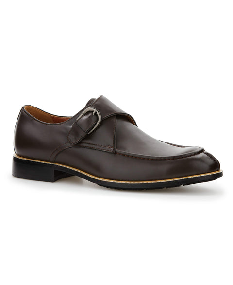 Single Monk Strap Dress Shoe (Coffee) 