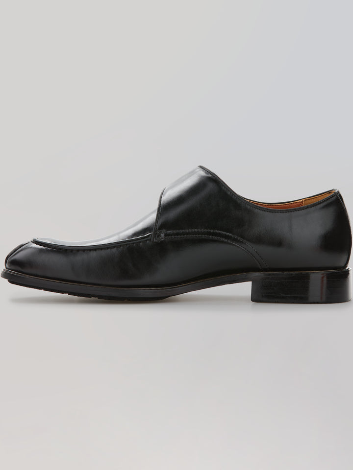 Single Monk Strap Dress Shoe (Black) 
