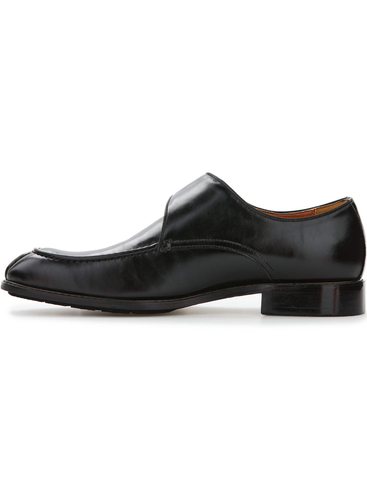 Single Monk Strap Dress Shoe (Black) 