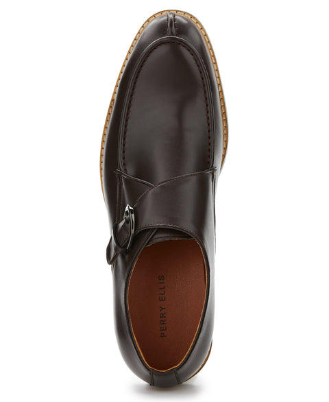 Single Monk Strap Dress Shoe (Coffee) 