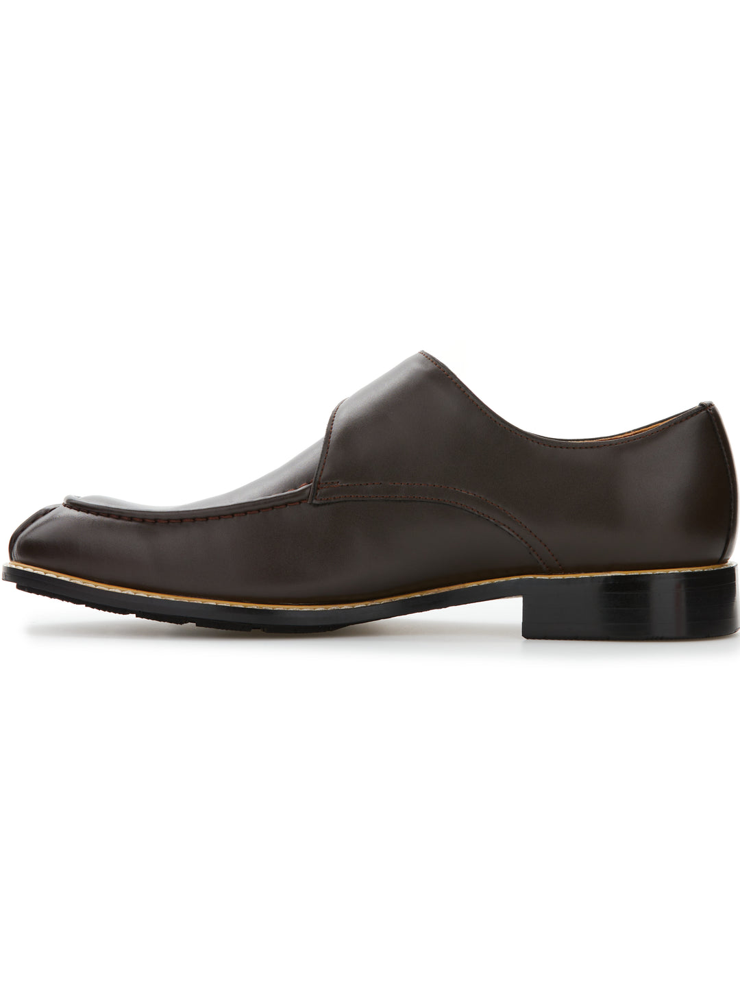 Single Monk Strap Dress Shoe (Coffee) 