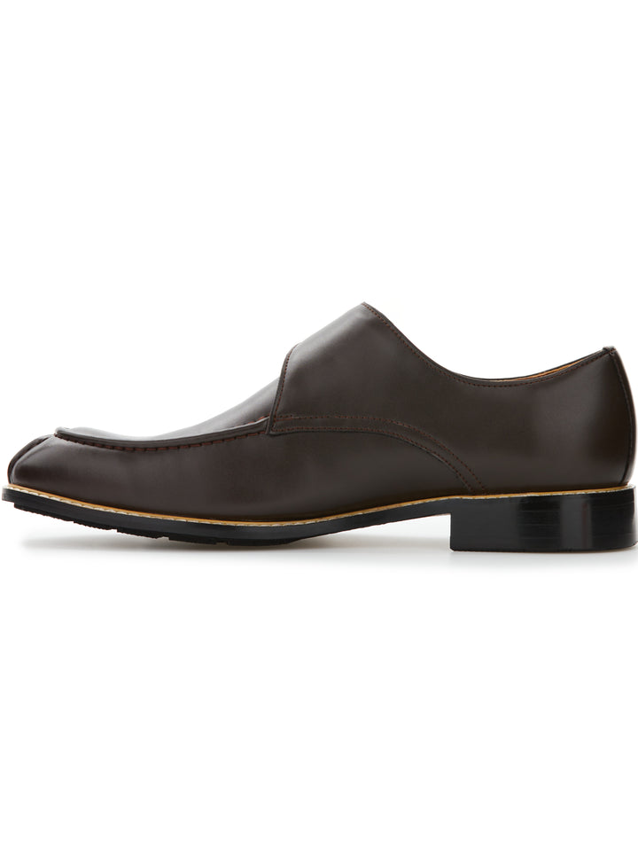 Single Monk Strap Dress Shoe (Coffee) 