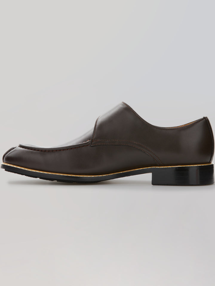 Single Monk Strap Dress Shoe (Coffee) 