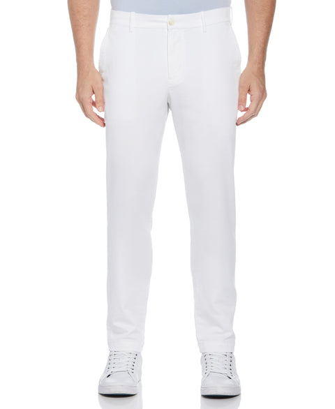 Skinny Fit Flat Front Stretch Chino (Bright White) 