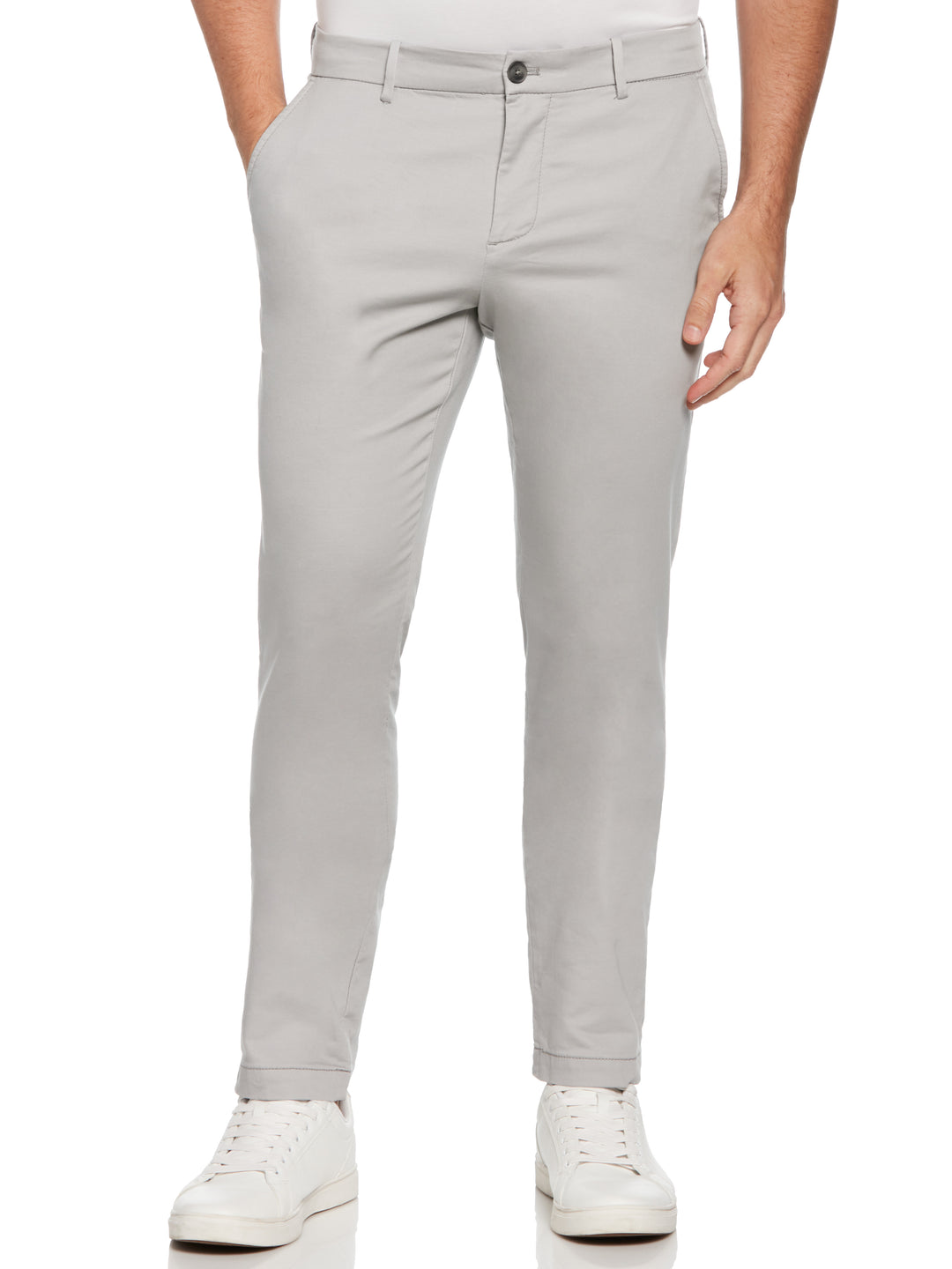 Skinny Fit Flat Front Stretch Chino (High Rise) 