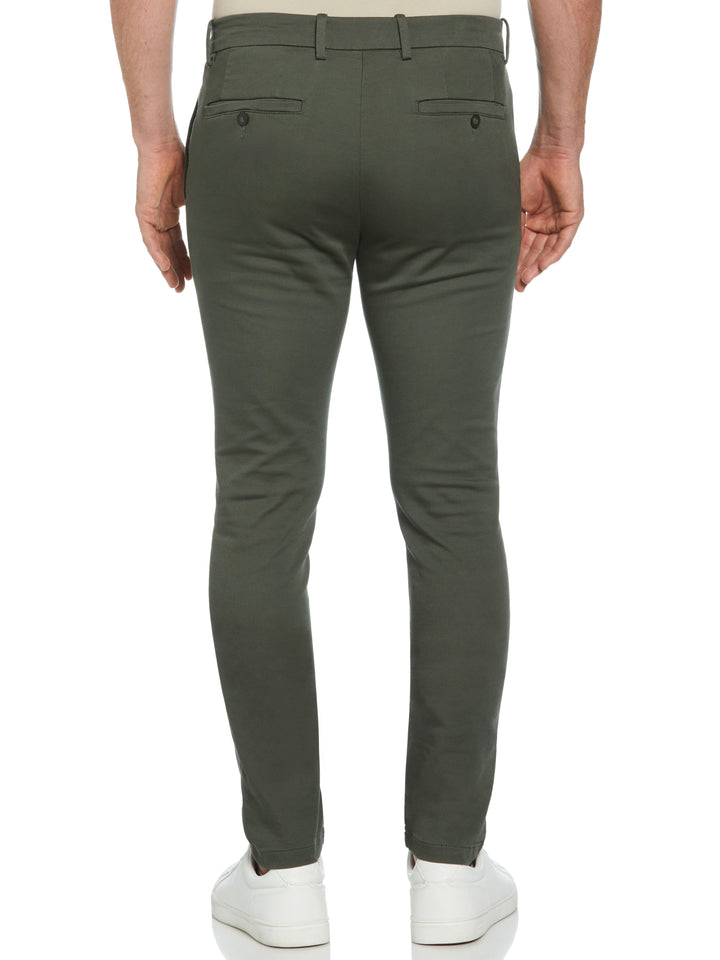 Skinny Fit Flat Front Stretch Chino (Beetle)