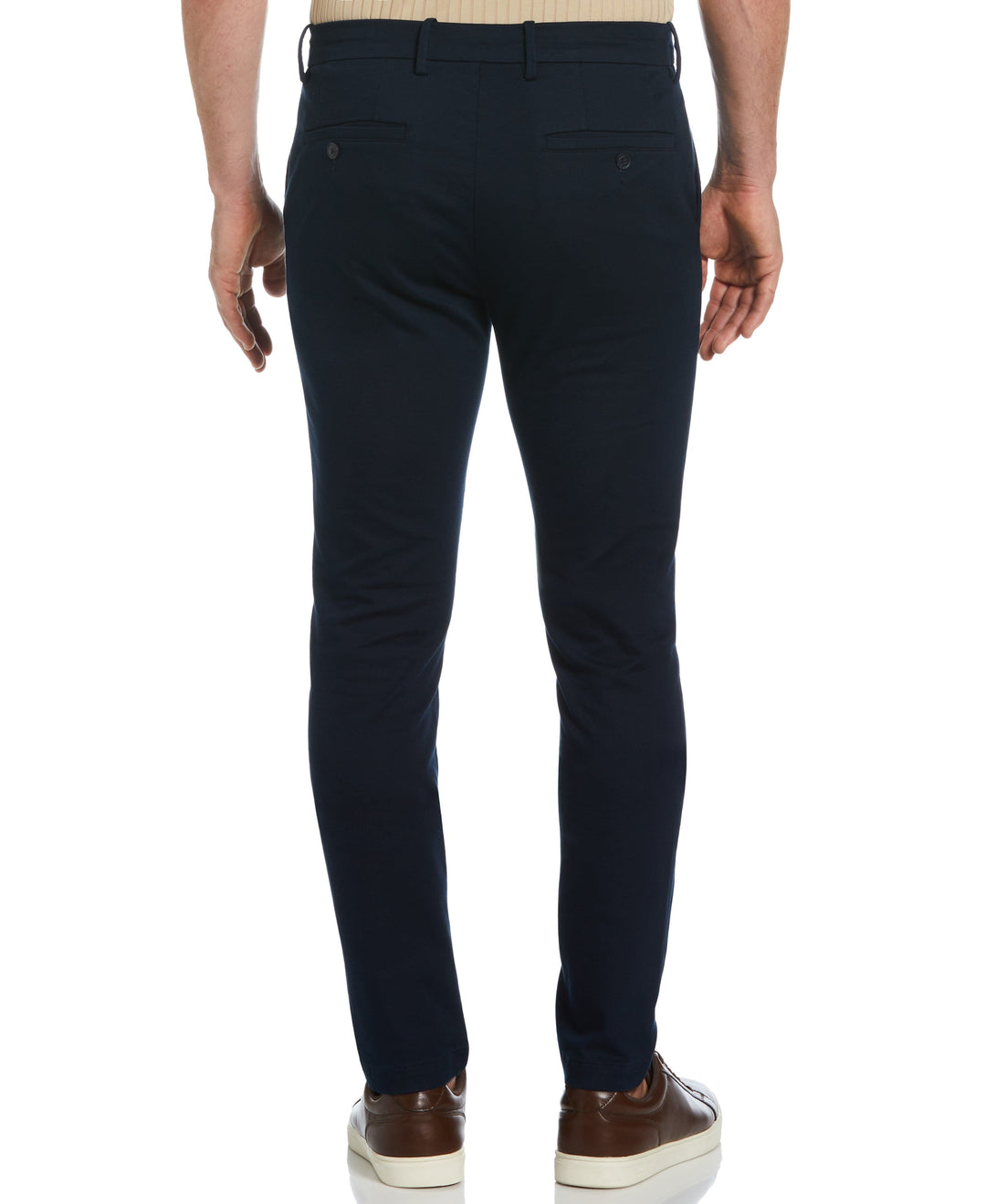 Skinny Fit Flat Front Stretch Chino (Dark Sapphire) 