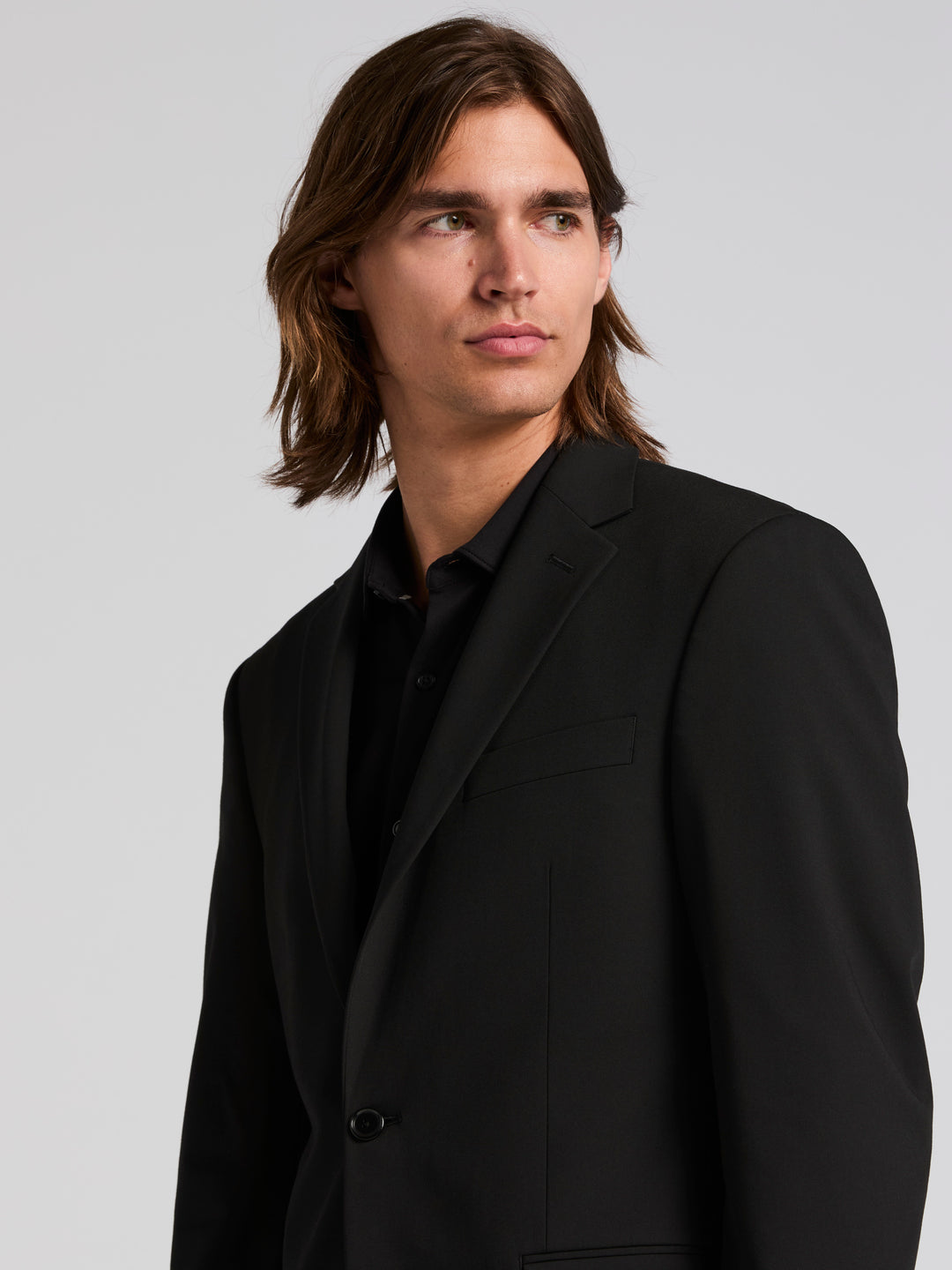 Skinny Gabardine Jacket (Black) 