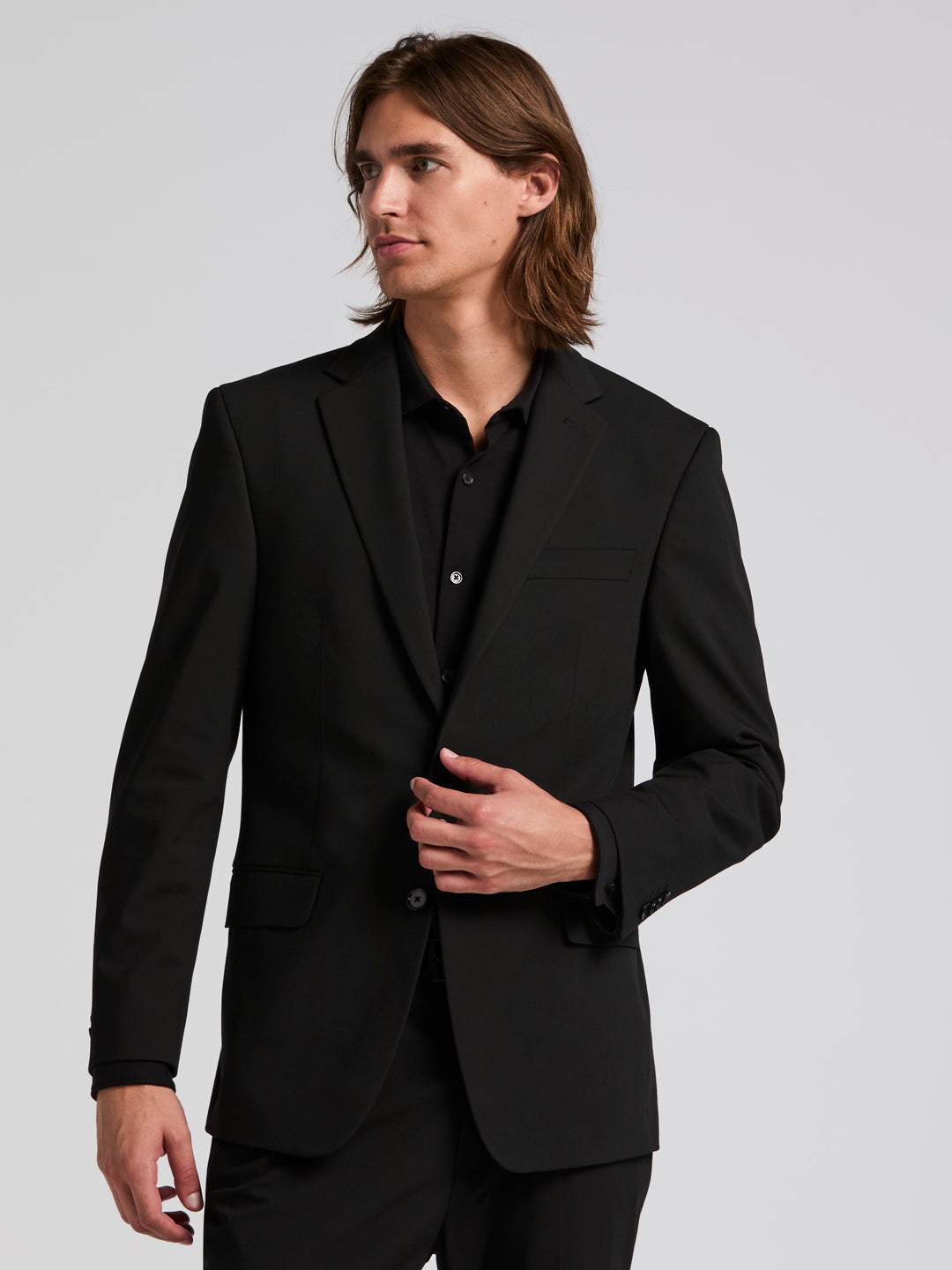 Skinny Gabardine Jacket (Black) 