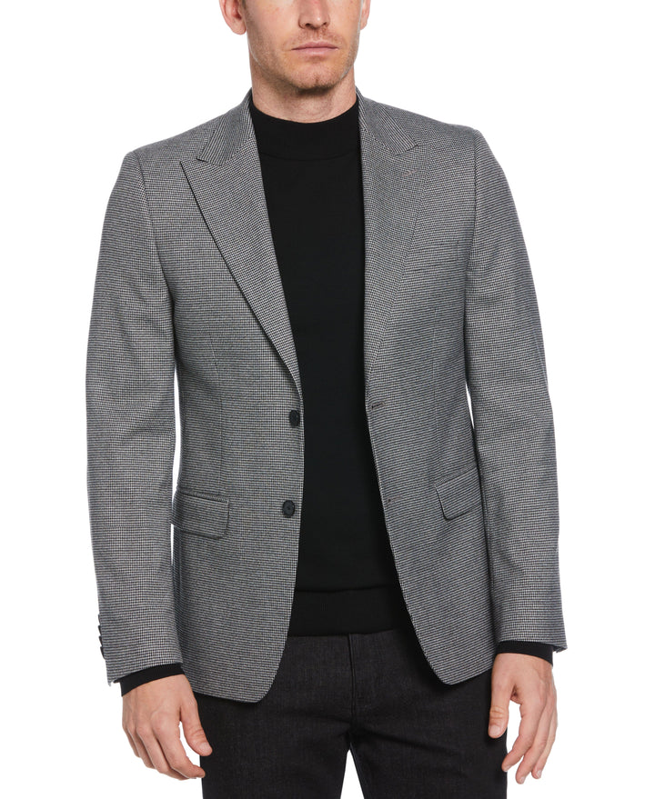 Skinny Fit Peak Lapel Sport Coat (Lt Grey/Black) 