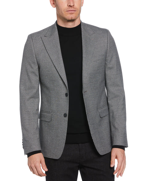 Skinny Fit Peak Lapel Sport Coat (Lt Grey/Black) 