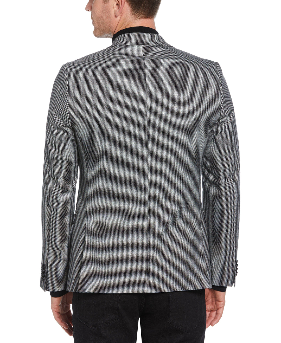 Skinny Fit Peak Lapel Sport Coat (Lt Grey/Black) 