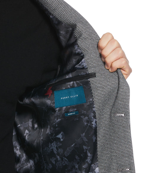 Skinny Fit Peak Lapel Sport Coat (Lt Grey/Black) 
