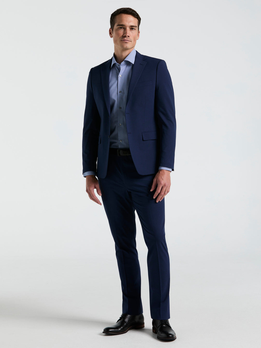 Skinny Fit Mini Houndstooth Suit Jacket (Blue) 