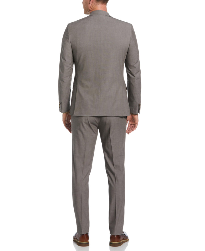 Slim Fit Notch Stretch Suit Jacket (Brown) 