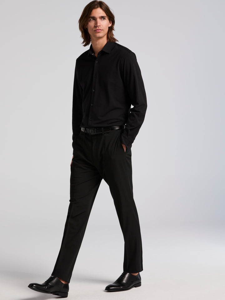 Skinny Fit Performance Gabardine Stretch Pant (Black) 
