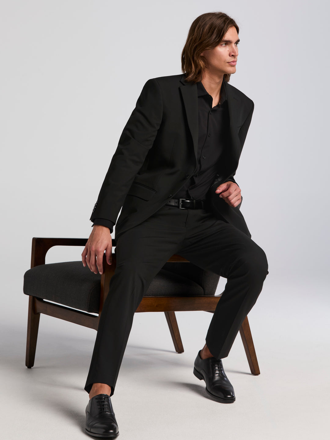 Skinny Fit Performance Gabardine Stretch Pant (Black) 