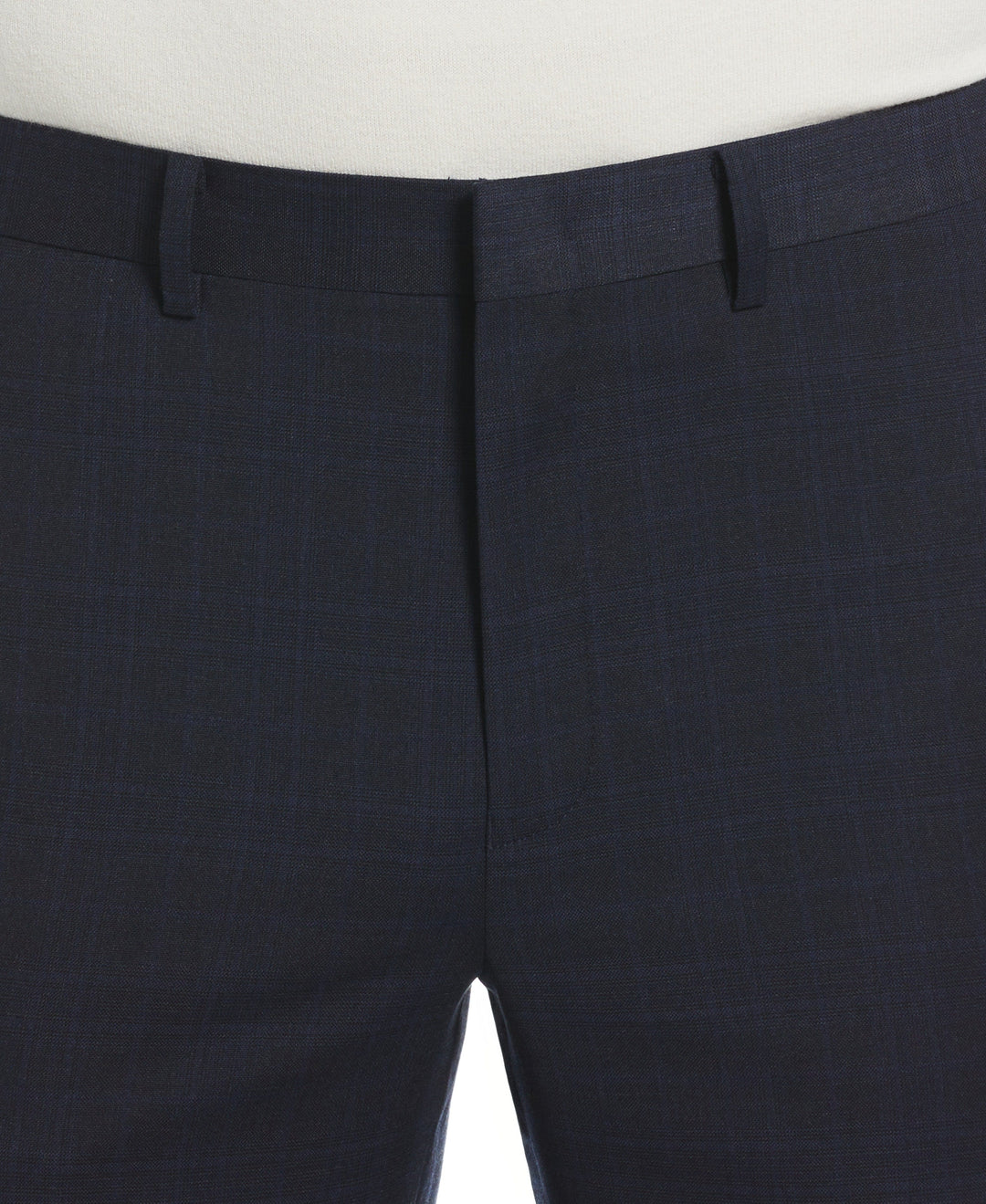 Slim Fit Plaid Suit Pant (Blue) 