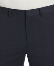 Slim Fit Plaid Suit Pant (Blue) 