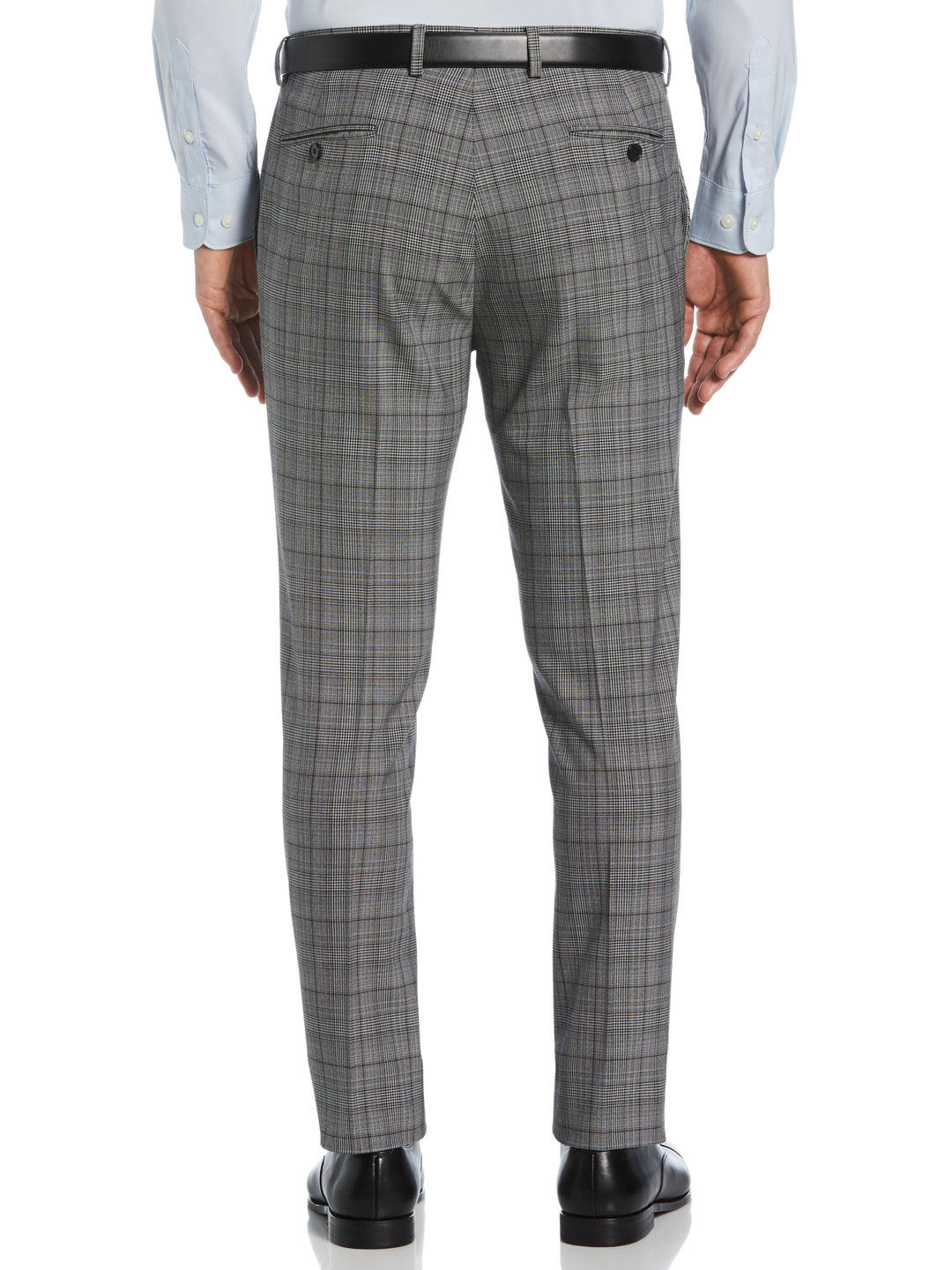 Skinny Fit Plaid Suit Pant (Lt Grey/Black) 