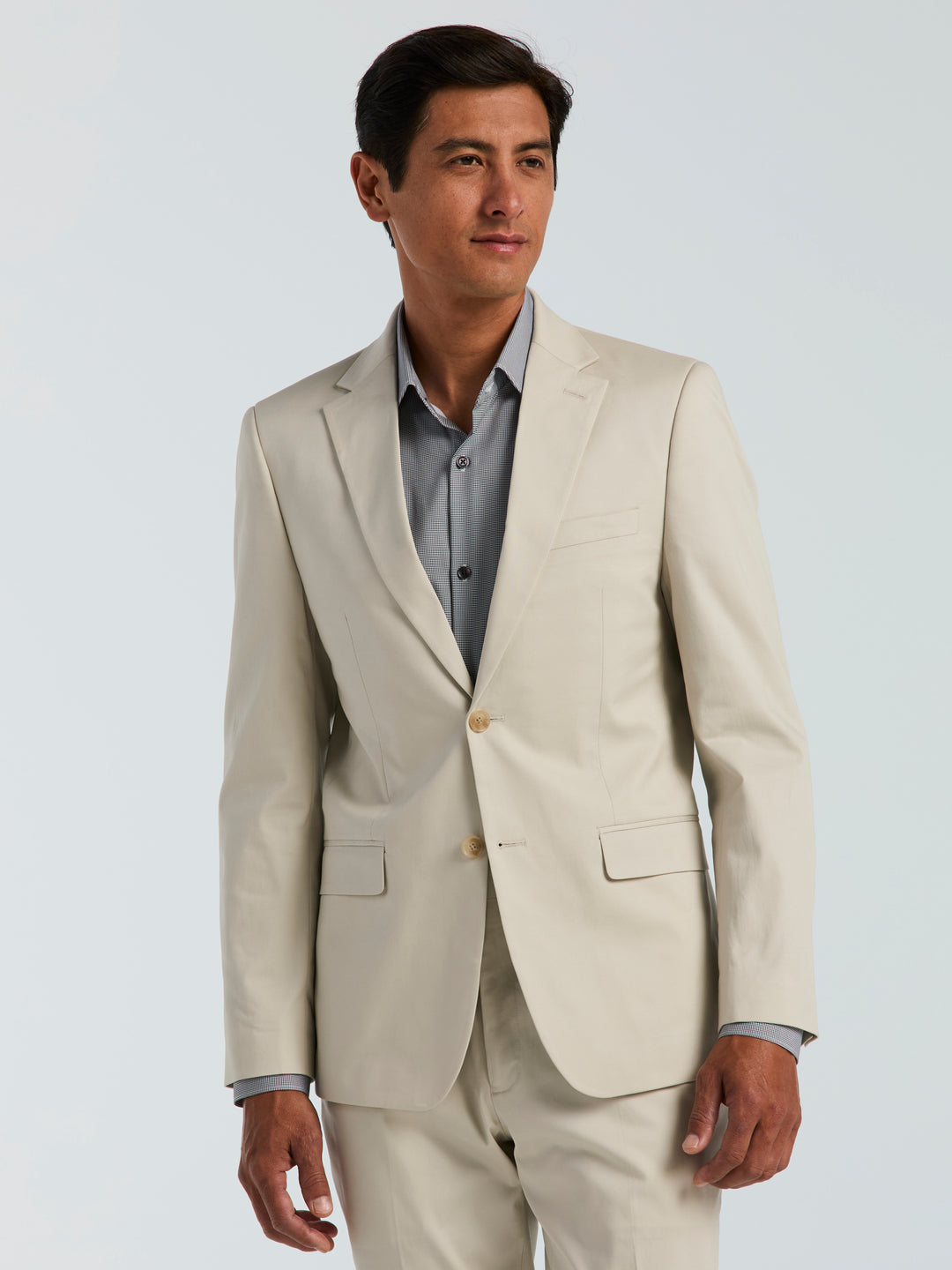 Perry Ellis Men's Skinny Fit Suit Jacket in Cream/white, Size 42