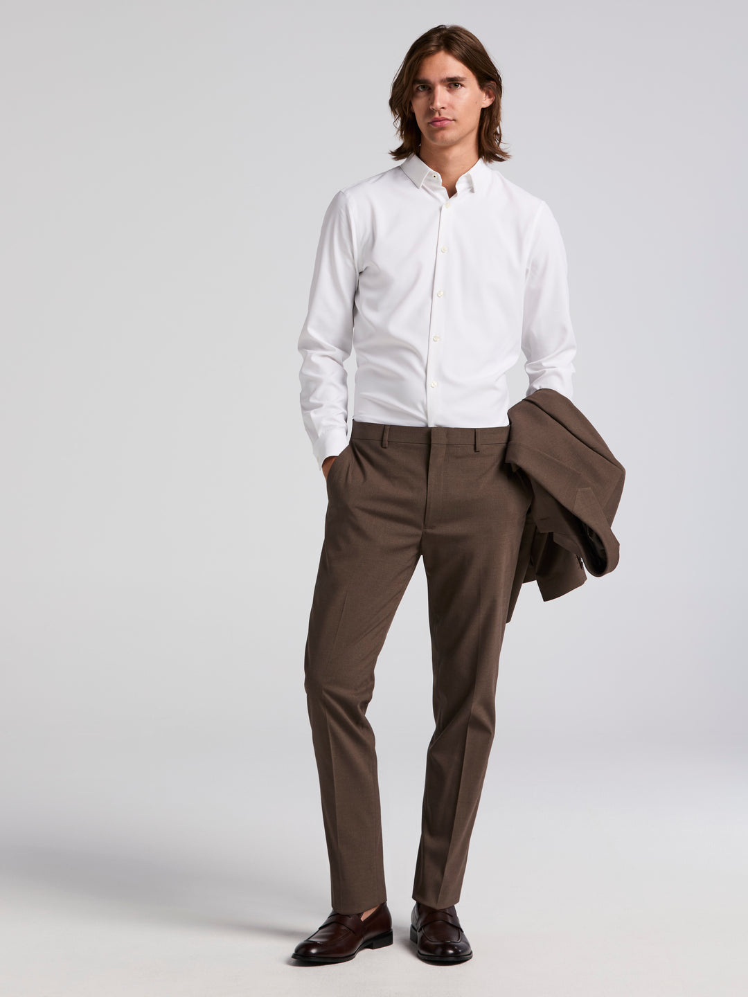 Skinny Fit Light Brown Suit Pant (Tan) 