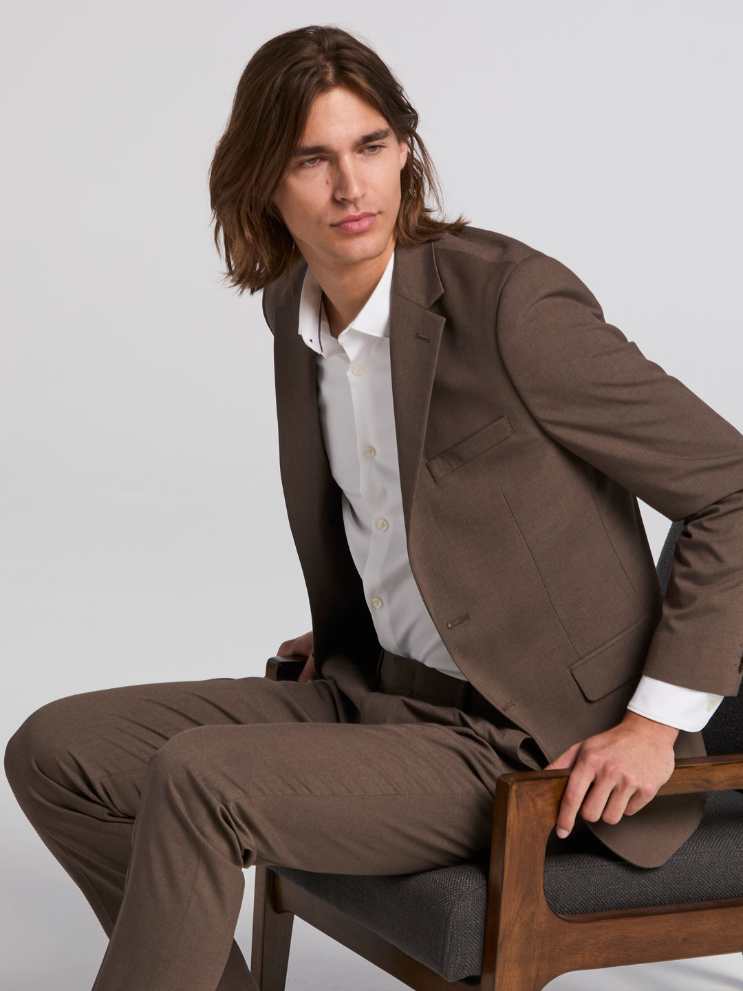 Skinny Fit Light Brown Suit Pant (Tan) 