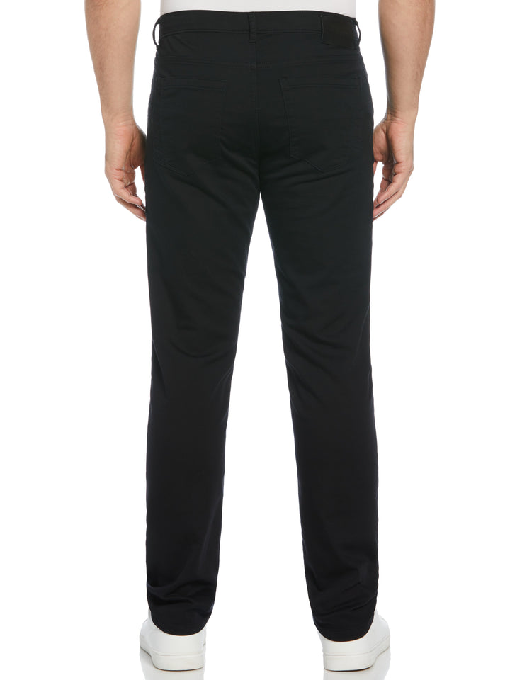 Slim Fit Stretch Knit 5-Pocket Pant (Black)