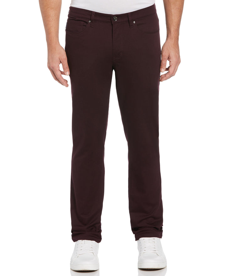 Slim Fit Stretch Knit 5-Pocket Pant (Port) 